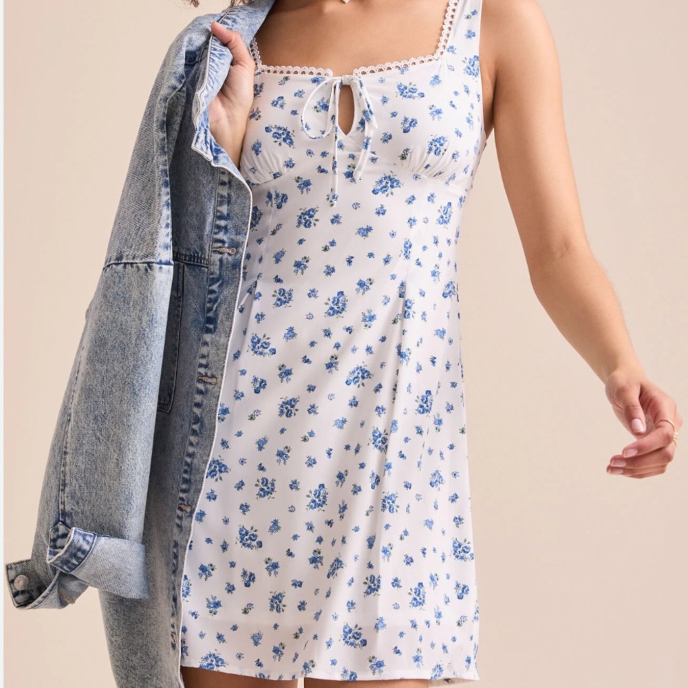 Altar'd State Blue Floral Mini Dress
